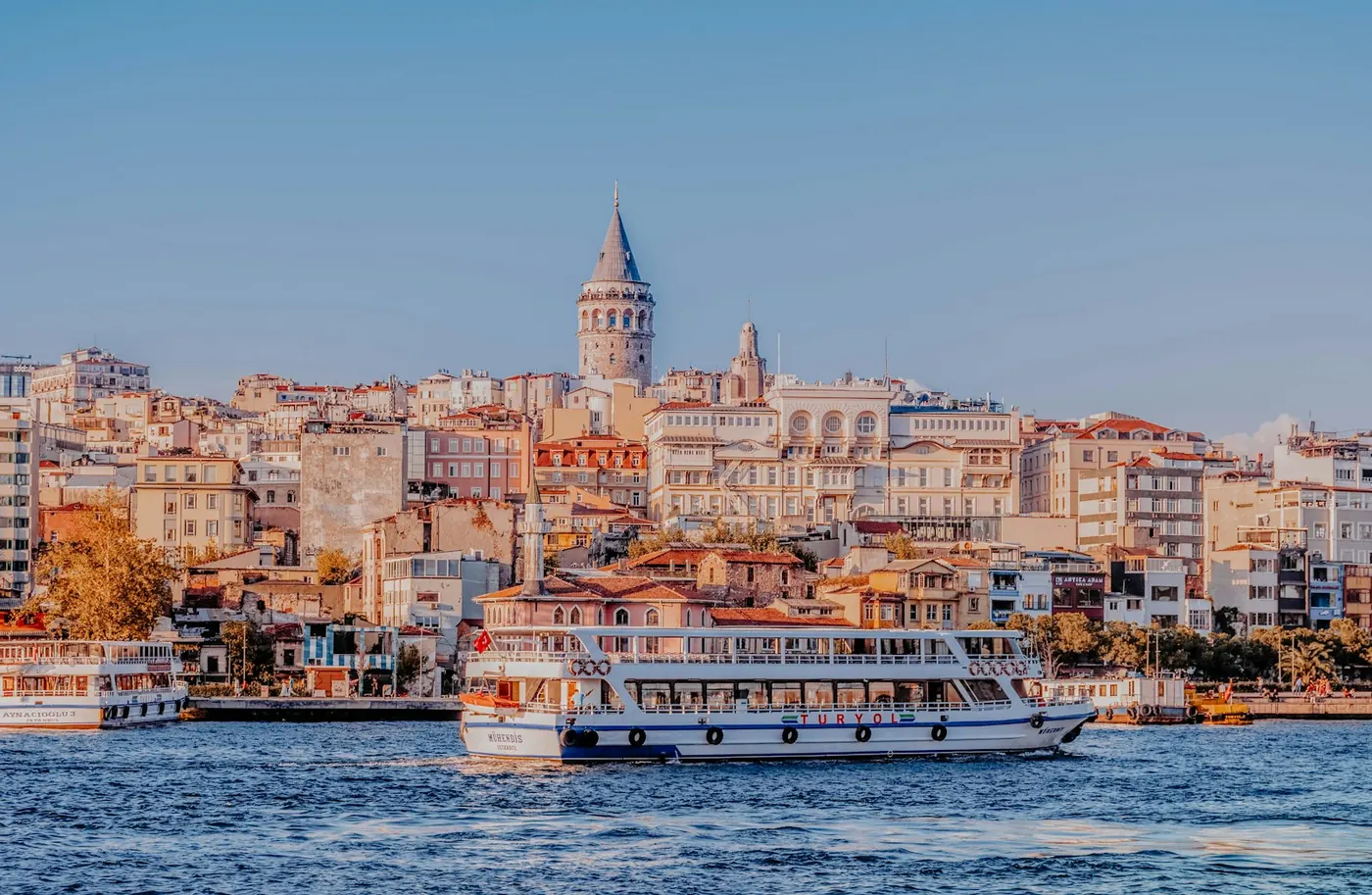 Passenger ferry crossing the Bosphorus