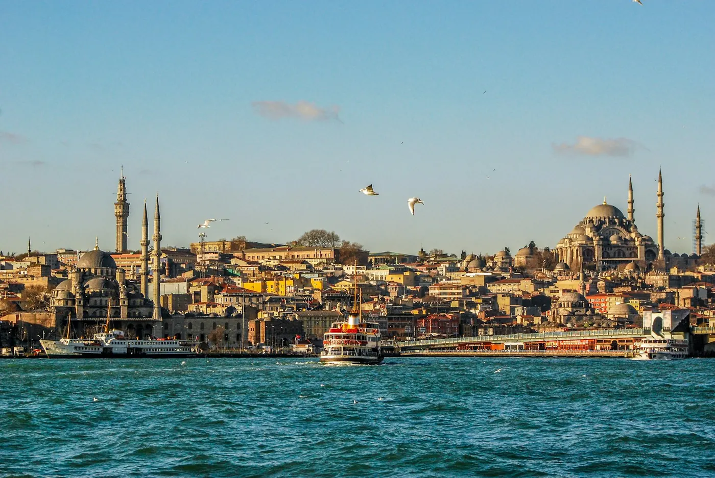 Galata waterfront buildings by the Bosphorus